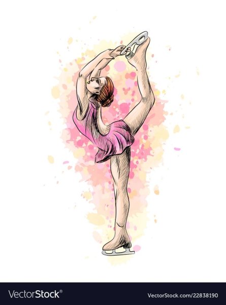 Гимнастка рисунок карандашом