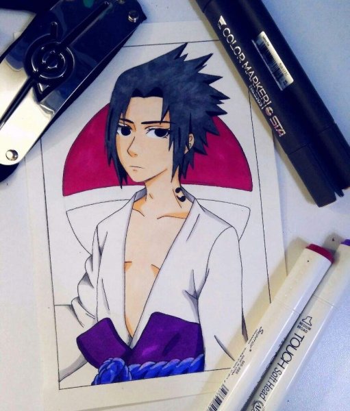 Саске Учиха фломастеры