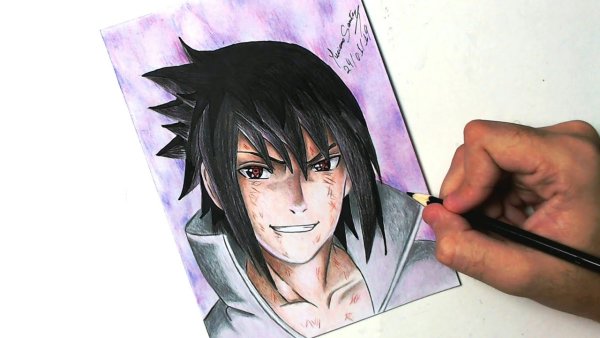 Саске фломастерами