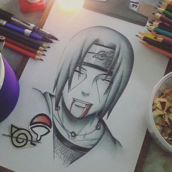 Аниме Наруто Итачи набросок