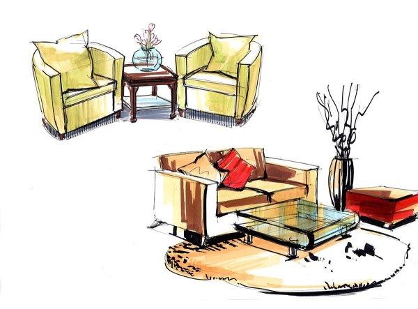 Зарисовки интерьера