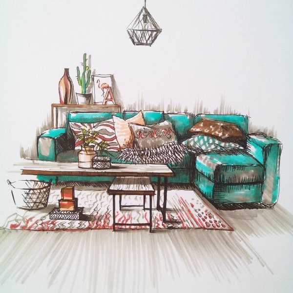 Скетч интерьера