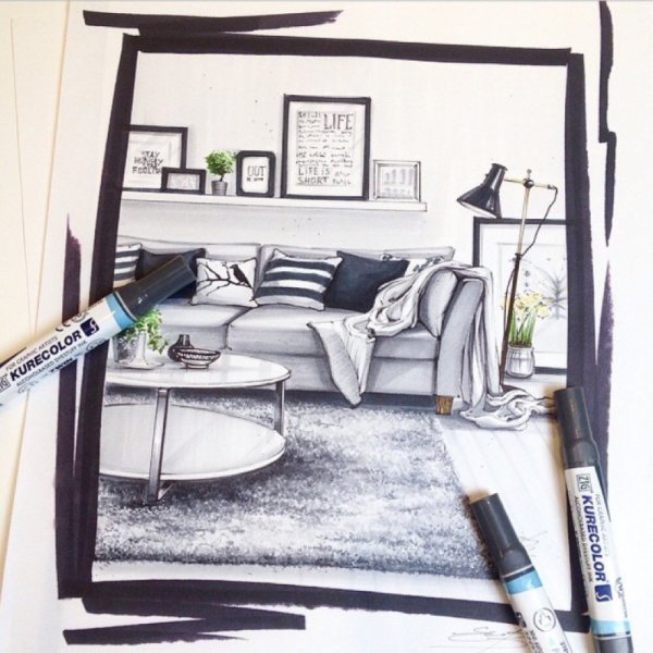 Зарисовки интерьера