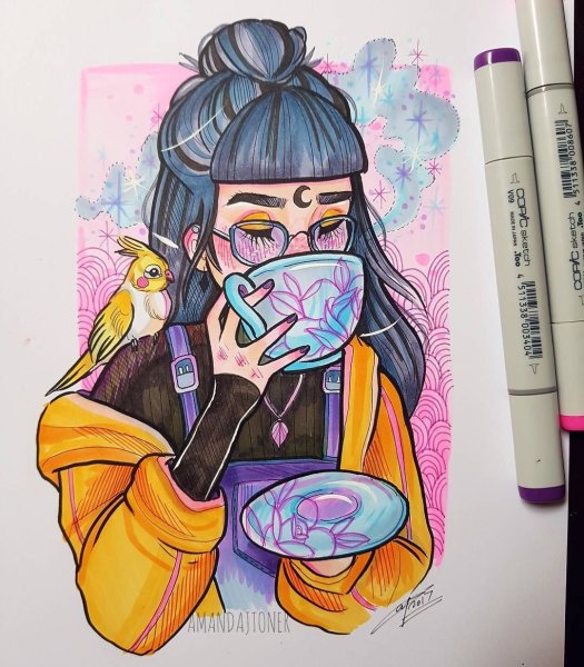 Рисунки маркерами