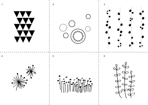 Шаблоны рисунков для броши