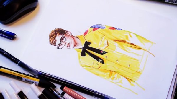 Мужчина с фломастером