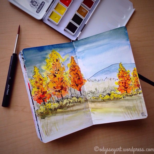 Скетчбук для рисования акварелью