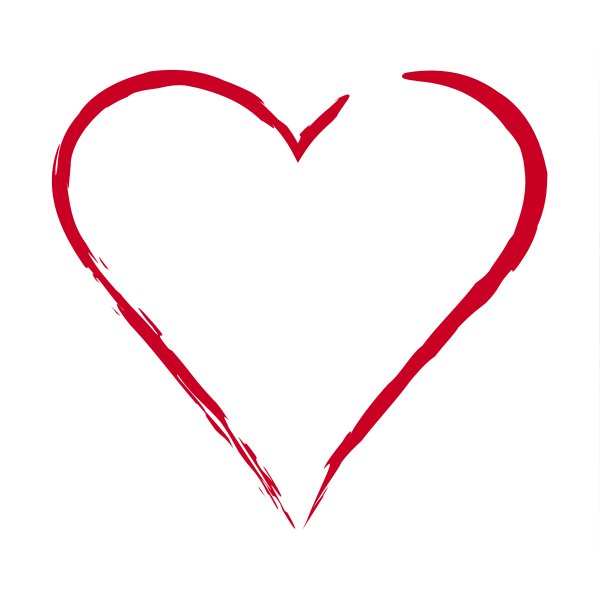 Сердце маркером