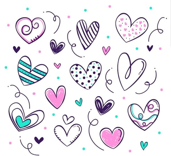 Звездочки сердечки вектор