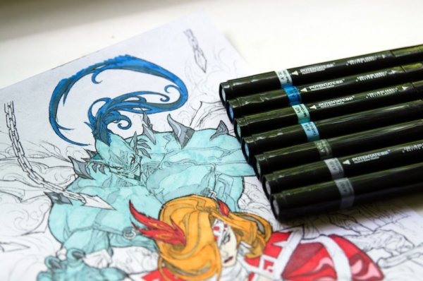 Рисунки фломастерами на спиртовой основе