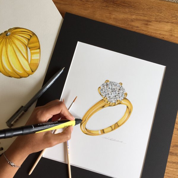 Скетчинг ювелирные украшения