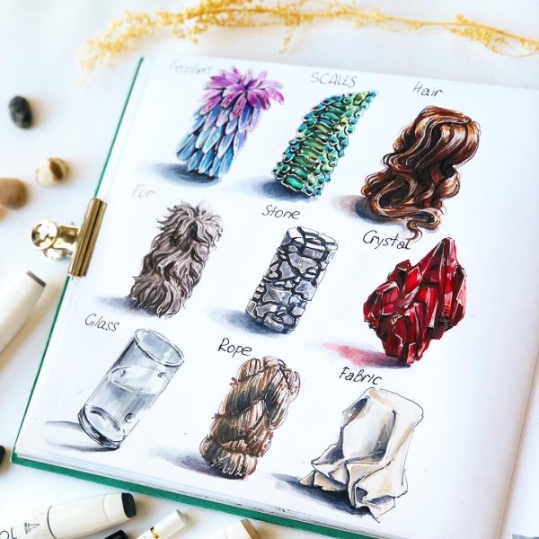 Фактуры маркерами