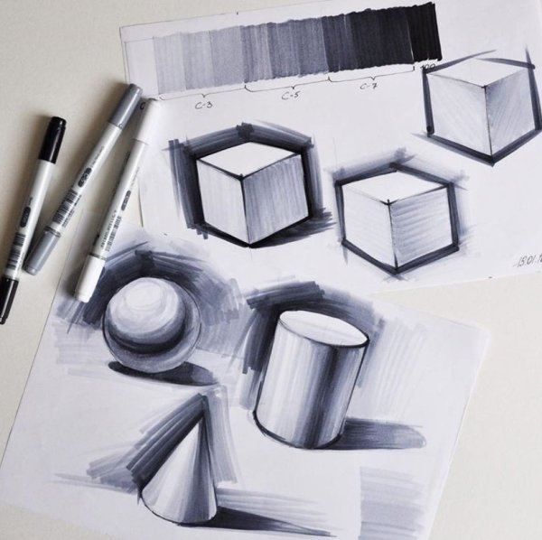 Скетчинг геометрические фигуры