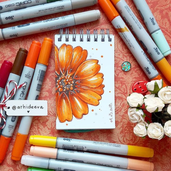 Идеи для рисунков художественными маркерами