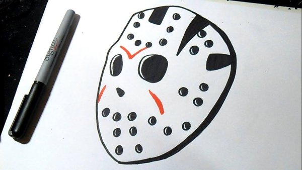 Маска Джейсона Вурхиза фломастером