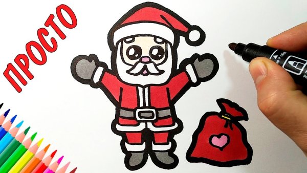 Рисунок на новый год легко