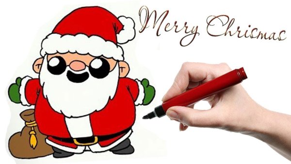 Дед Мороз маркерами