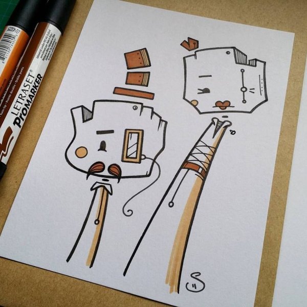 Рисунки для срисовки фломастерами для начинающих