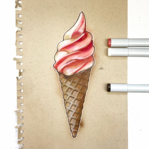 Картинки для срисовки маркерами еда