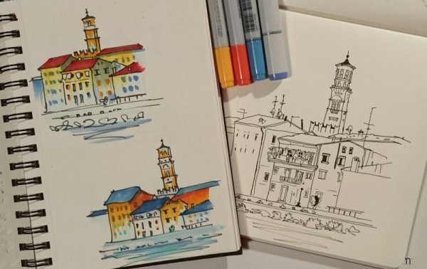 Рисунки линерами цветными