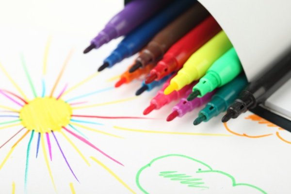 Рисунки фломастерами объемные