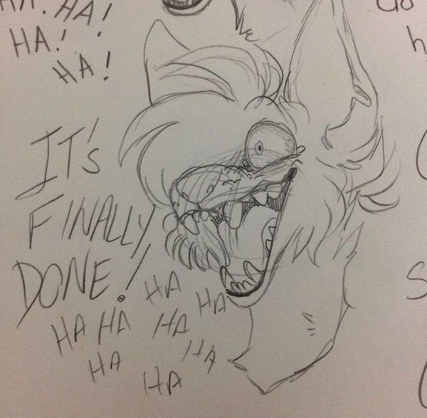 Рисования фурри в скетчбуке