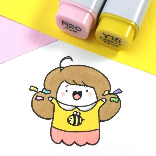 Милые кавай рисунки фломастерами