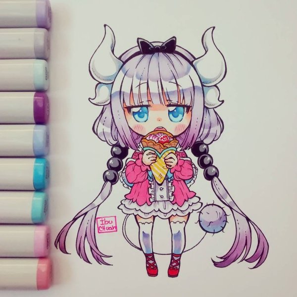 Аниме Чиби маркерами