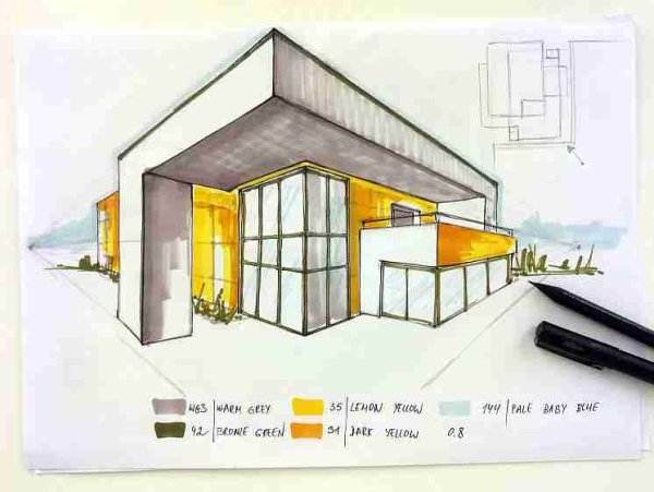 Архитектура маркерами для скетчинга