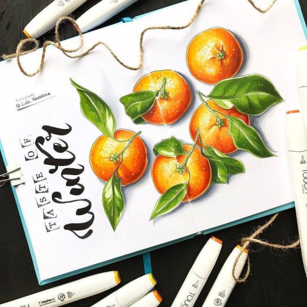 Скетчинг маркерами здания