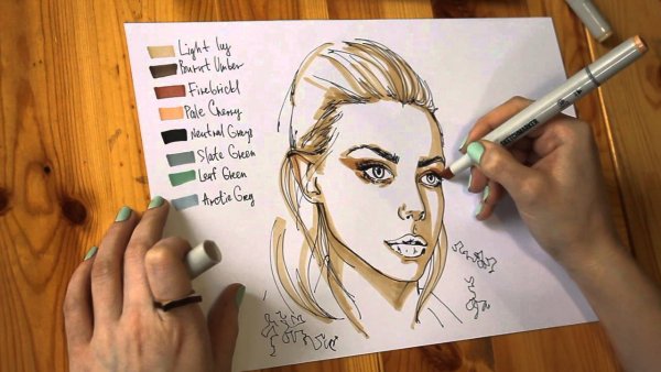 Портреты маркерами Copic sketc