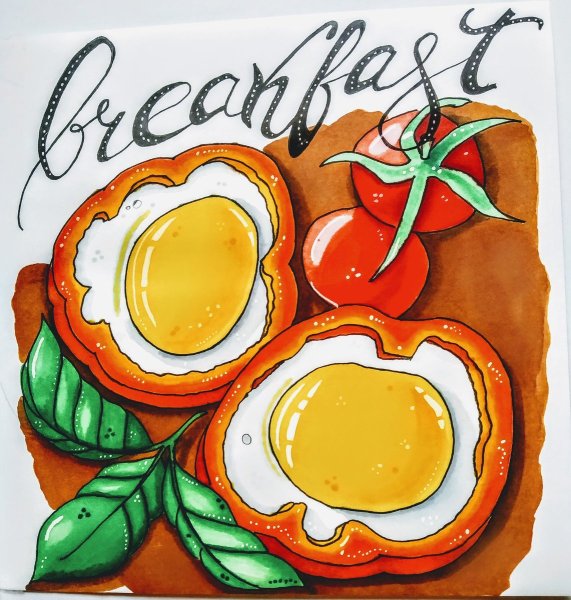 Скетчинг яичница