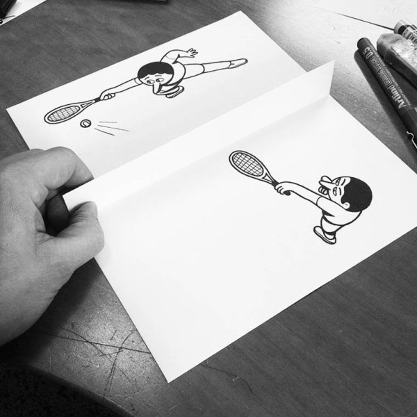 Креативные рисунки на бумаге