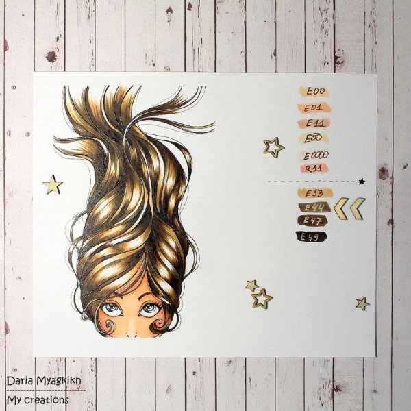 Нарисовать волосы маркерами