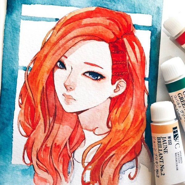 Арт цветными карандашами