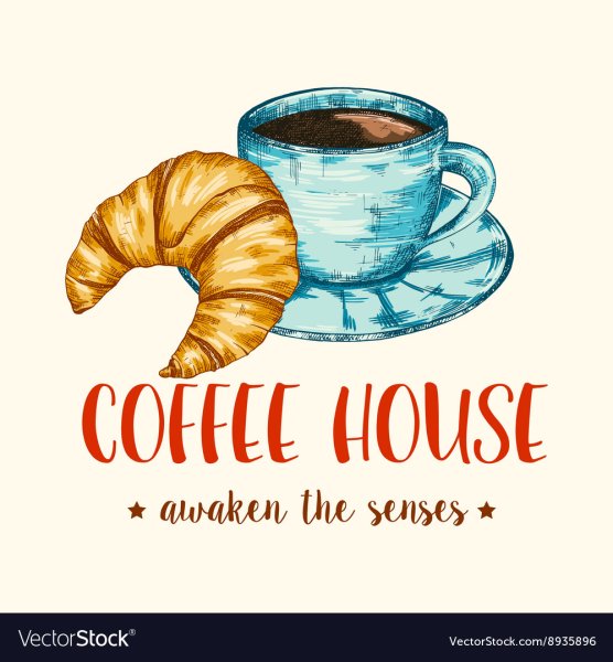 Кофе круассан логотип