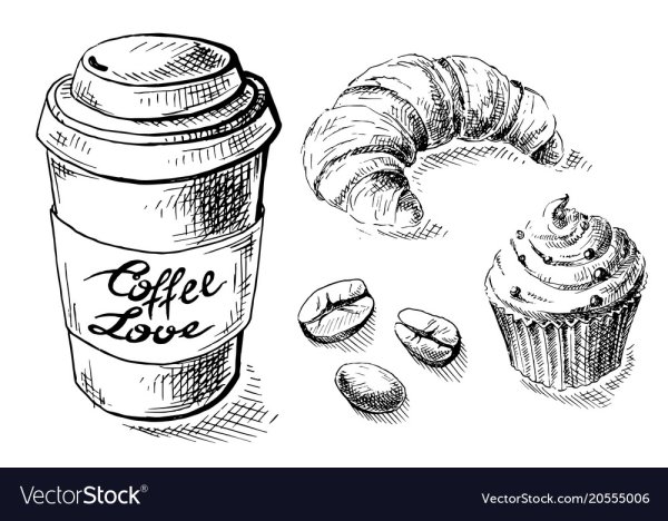 Стакан кофе скетч