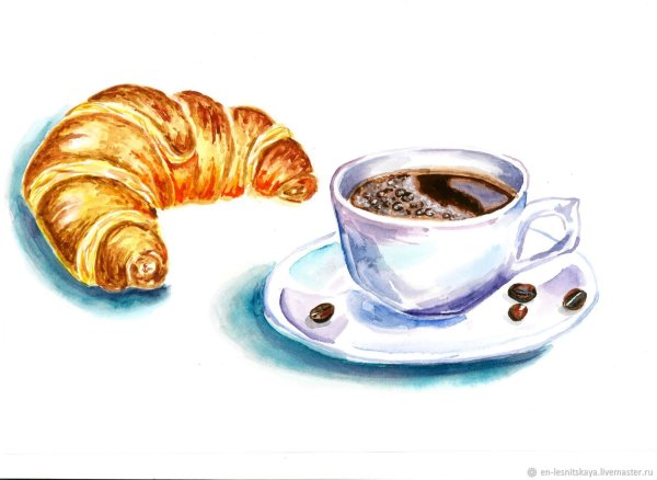 Скетчинг круассан