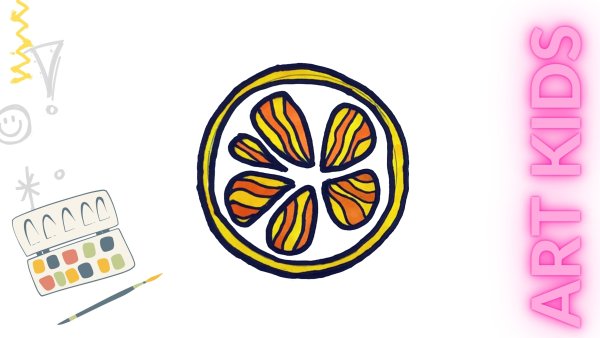 Рисование апельсина в разрезе в детском саду