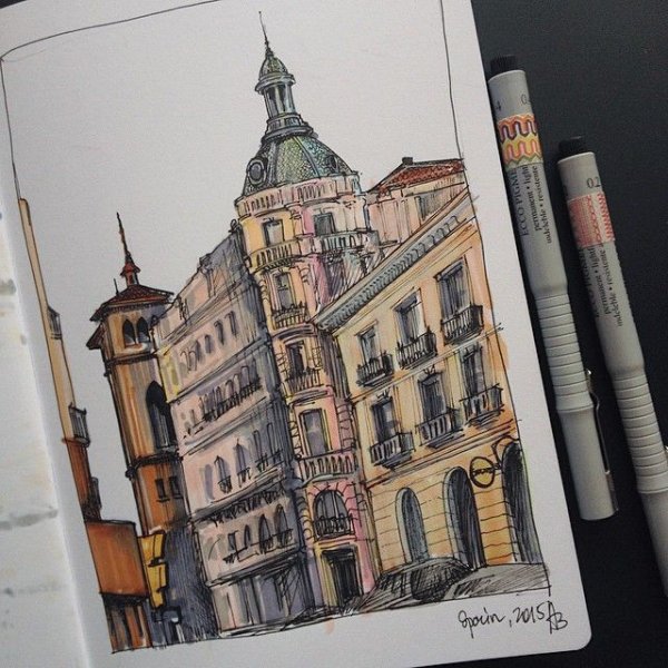 Архитектура в скетчбуке