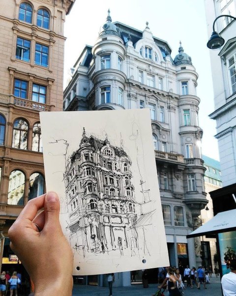 Архитектурный стиль рисование