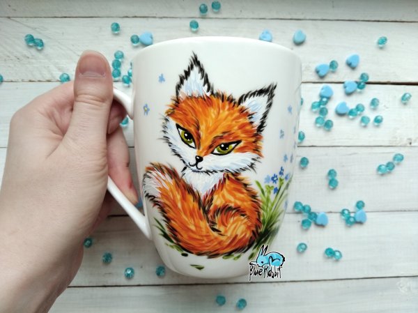 Роспись кружки акрилом