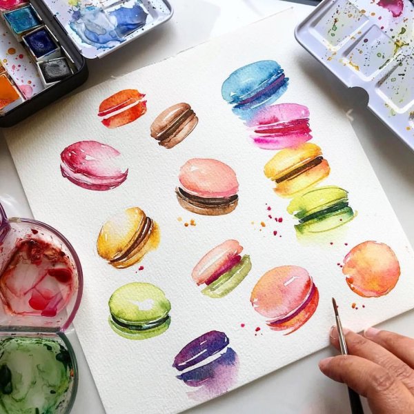 Скетчинг акварелью