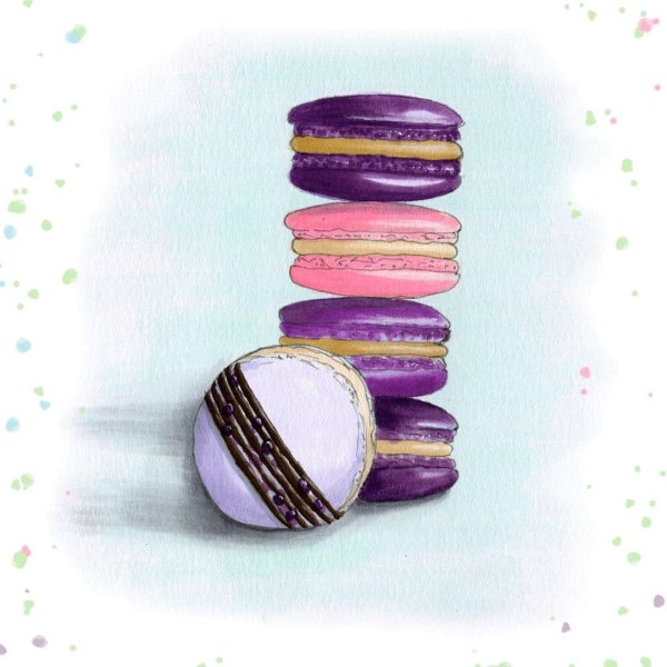 Скетчинг макаронс