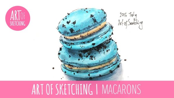 Макаруны скетч маркерами