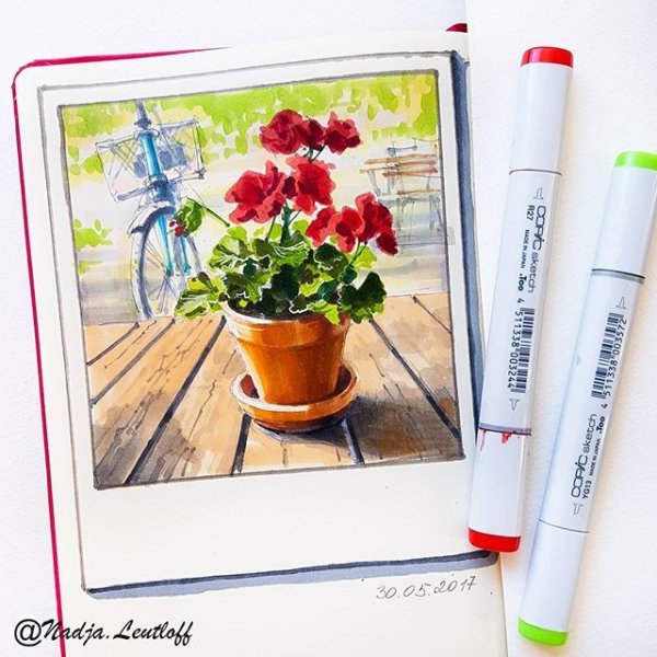 Рисунки маркерами