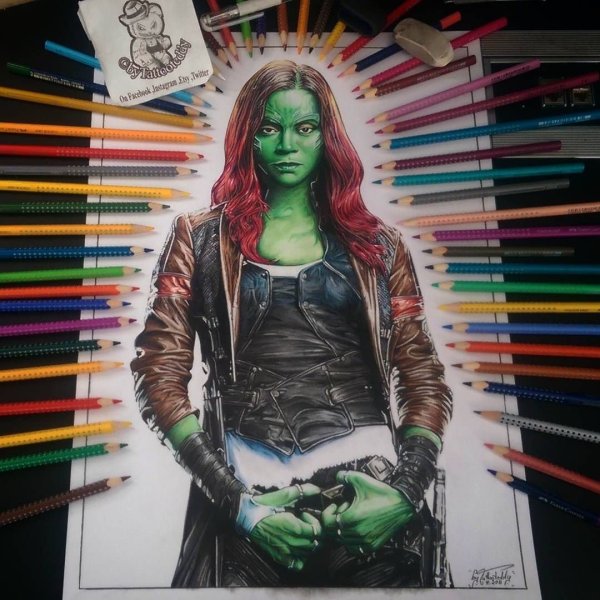 Гамора Марвел тату