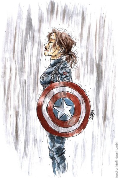 Капитан Марвел и Капитан Америка