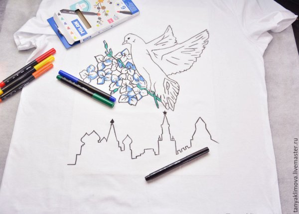 Рисунки маркерами по ткани