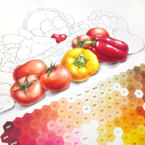 Скетч овощи и фрукты